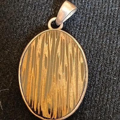 Vintage sterling silver original bear fetish charm signed BAH .925 marked pendant and a signed pendant with a pearl like design