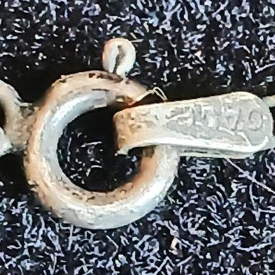 Tassel Chain Earrings .925 Sterling Silver Long Dangle Drop Earrings with a semi -matching necklace also marked .925