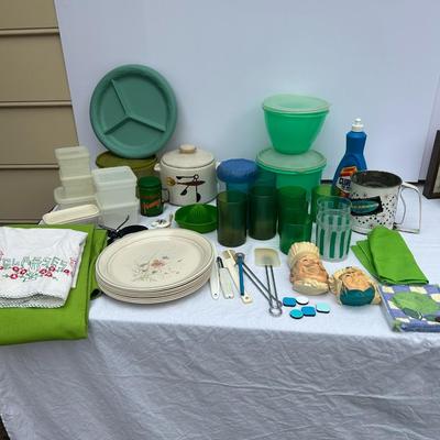 Vintage Green & Blue