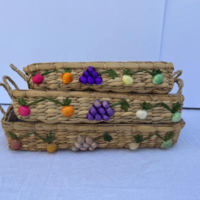 Vintage Raffia Baskets