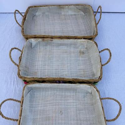 Vintage Raffia Baskets