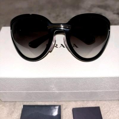PRADA SPECIAL PROJECT OPR 22VS Black Light Grey Shaded 1AB0A7 Sunglasses
