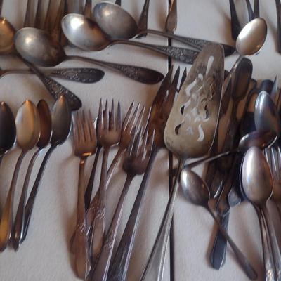 Collection of Silver Plated Flatware- Assorted Makers