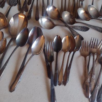 Collection of Silver Plated Flatware- Assorted Makers