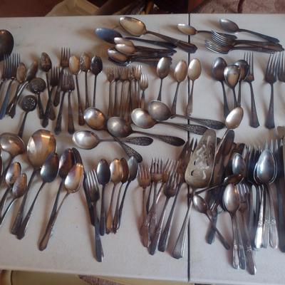 Collection of Silver Plated Flatware- Assorted Makers