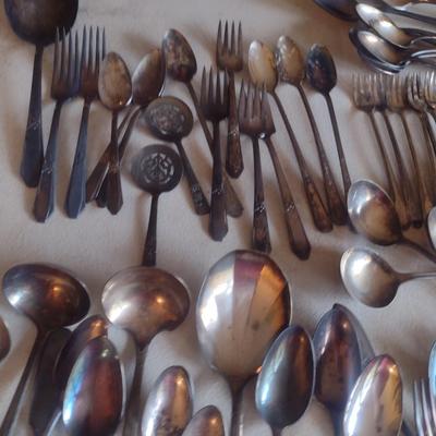 Collection of Silver Plated Flatware- Assorted Makers