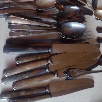 Collection of Silver Plated Flatware- Assorted Makers