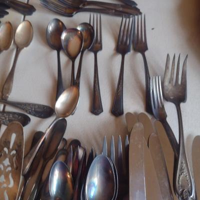 Collection of Silver Plated Flatware- Assorted Makers