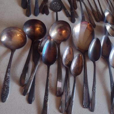 Collection of Silver Plated Flatware- Assorted Makers