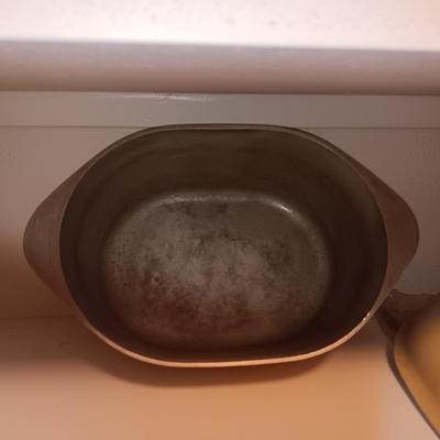WATERFORD MAPLE LEAF DISH, NEW UTENSILS AND A CLUB DUTCH OVEN