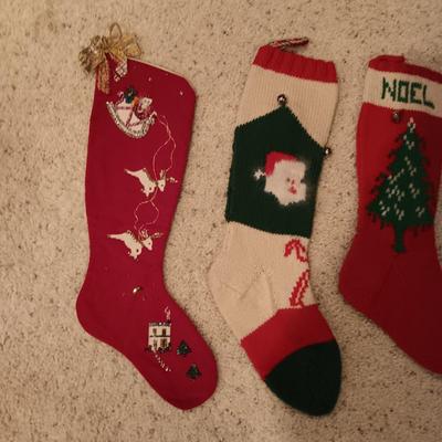 4 VINTAGE CHRISTMAS STOCKINGS