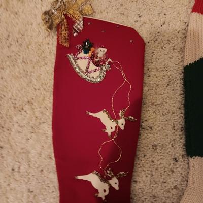 4 VINTAGE CHRISTMAS STOCKINGS