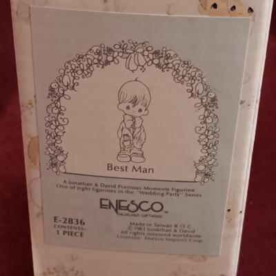 PRECIOUS MOMENTS AND RUSS BRIDE AND GROOM FIGURINES