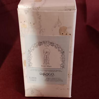 PRECIOUS MOMENTS AND RUSS BRIDE AND GROOM FIGURINES