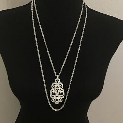 Absolutely Pristine Crown Trafari White Enamel Metal Abstracr