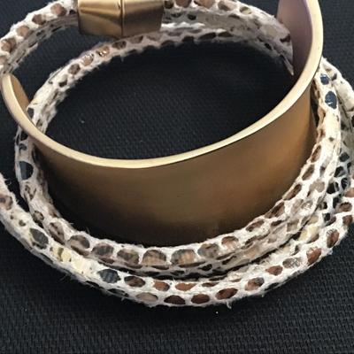 Snake Faux Leather Bracelet