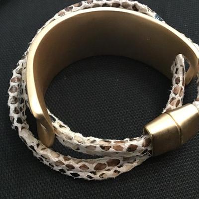 Snake Faux Leather Bracelet