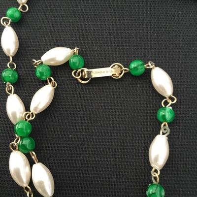 Vintage Hong Kong, flapper beaded necklace