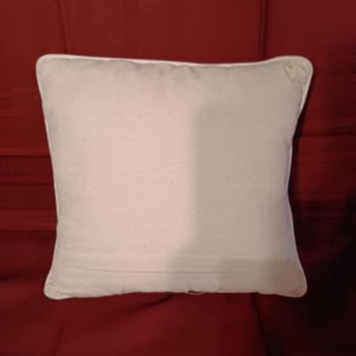 MARK ROBERTS FAIRY SANTA AND A NEEDLE POINT STYLE THROW PILLOW