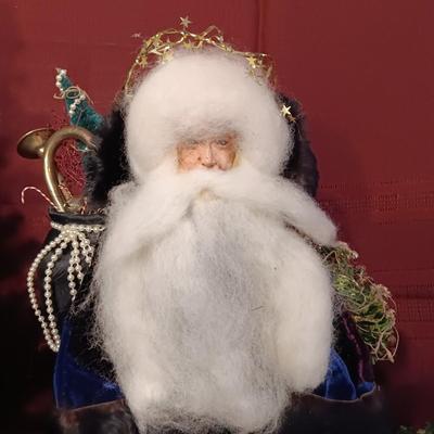 REALISTIC CHRISTMAS VILLAGE TREES AND A HANDMADE SANTA