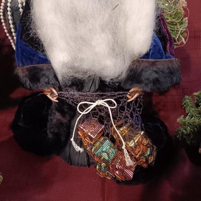 REALISTIC CHRISTMAS VILLAGE TREES AND A HANDMADE SANTA