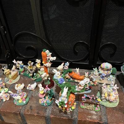 Mini bunny village - close to 100 items