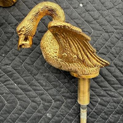 612 Large LOT of Brass Crystal and Bird Sink & Tub Hardware