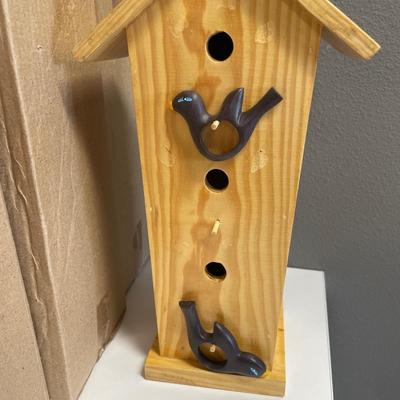 11” tall wood bird houses 5 of them