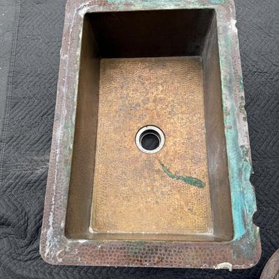 616 Hammered Copper Under Mount Sink