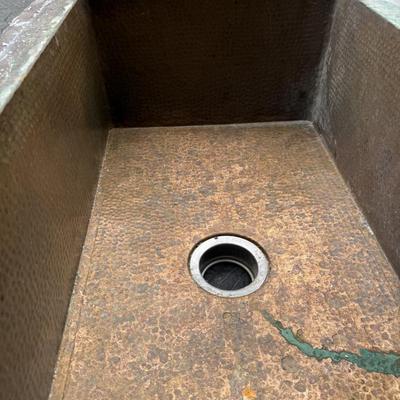 616 Hammered Copper Under Mount Sink