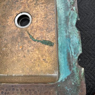 616 Hammered Copper Under Mount Sink