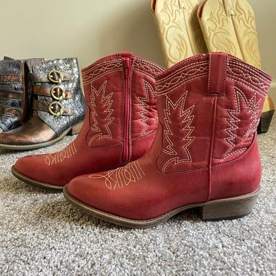 Three Pairs of Cowboy Boots by Texas Brand Boots & More (GB1-BM)