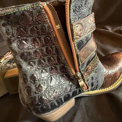 Three Pairs of Cowboy Boots by Texas Brand Boots & More (GB1-BM)