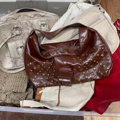 Tote full of ladies purses