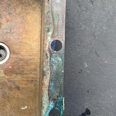 618 Hammered Copper Under Mount Sink