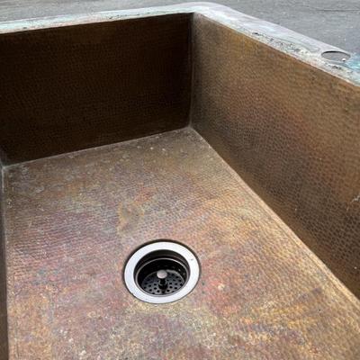 618 Hammered Copper Under Mount Sink