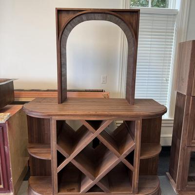 619 Large Redwood or Mahogany Wine Storage