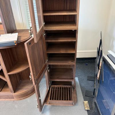 620 Three Tier Redwood or Mahogany Cigar Humidor Storage Cabinet