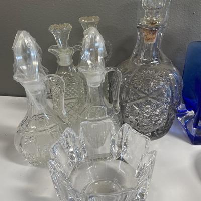 Decanters and clear glass