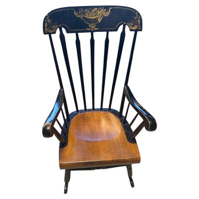Vintage Hitchcock Wooden Stenciled Rocking Chair