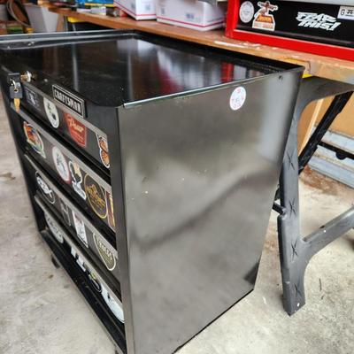 Sears Craftsman Rolling 4 Drawer Tool Chest Cabinet w Key 27x18x32H