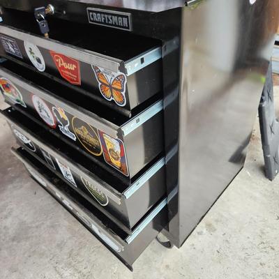 Sears Craftsman Rolling 4 Drawer Tool Chest Cabinet w Key 27x18x32H