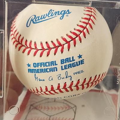 Steve Avery Twins OMLB Signed Autographed Baseball In Collectors Case