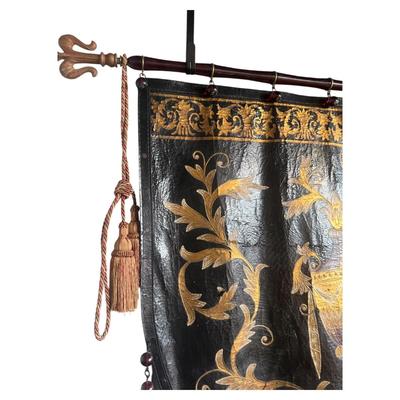 Antique Coat of Arms Crest Castle Hanging Wall Tapestry Decor