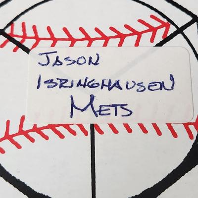 Jason Isringhausen Mets OMLB Signed Autographed Baseball In Collectors Case