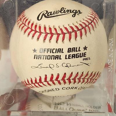 Jason Isringhausen Mets OMLB Signed Autographed Baseball In Collectors Case