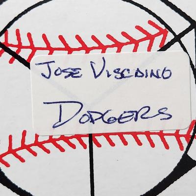 Jose Viscaino Dodgers OMLB Signed Autographed Baseball In Collectors Case