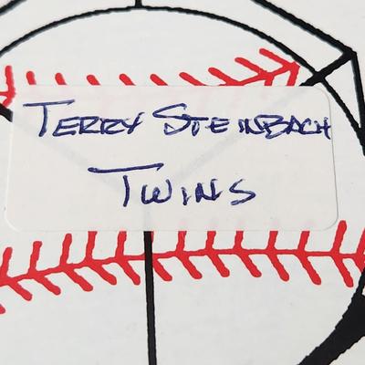 Terry Steinbach Twins OMLB Signed Autographed Baseball In Collectors Case