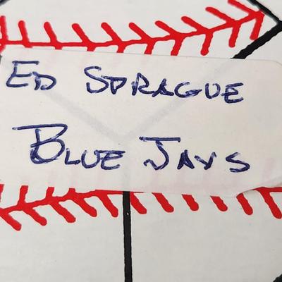 Ed Sprague Blue Jays OMLB Signed Autographed Baseball In Collectors Case