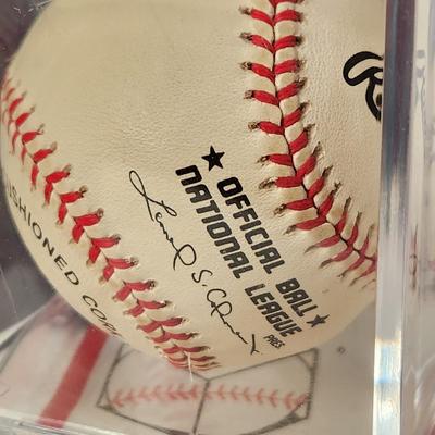 Mark Langston Angels OMLB Signed Autographed Baseball In Collectors Case